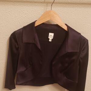 Elegant Black Satin Cropped Top